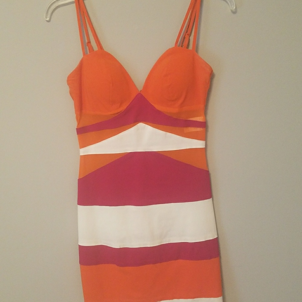 Bright body fitting dress